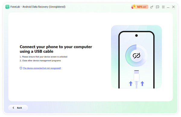 Conecte a recuperação de dados do Android ao Android