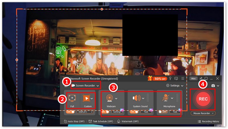 Grave vídeos de reação com a webcam