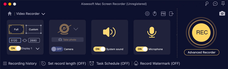 Ativar som do sistema, microfone, Mac Sr.
