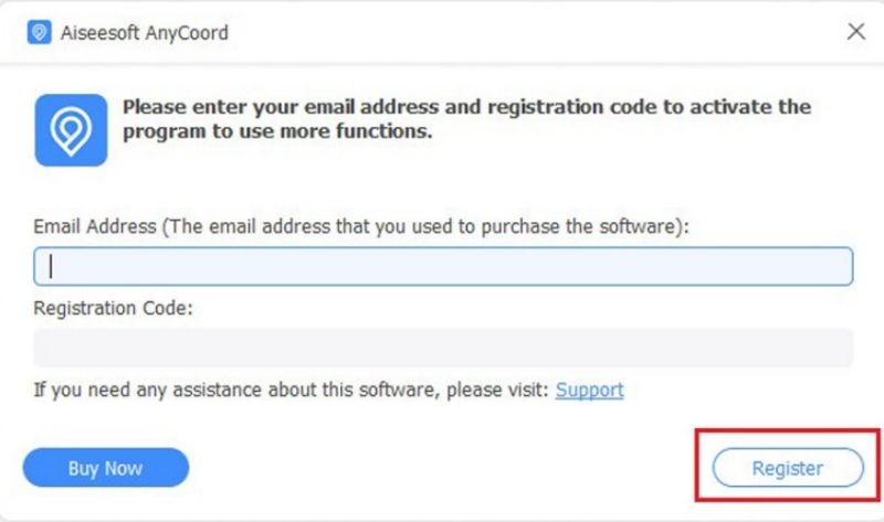 Registre o código