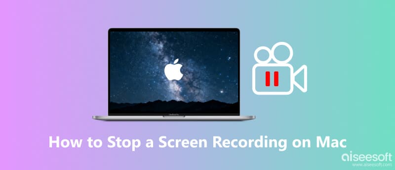 Interromper a gravação de tela no Mac