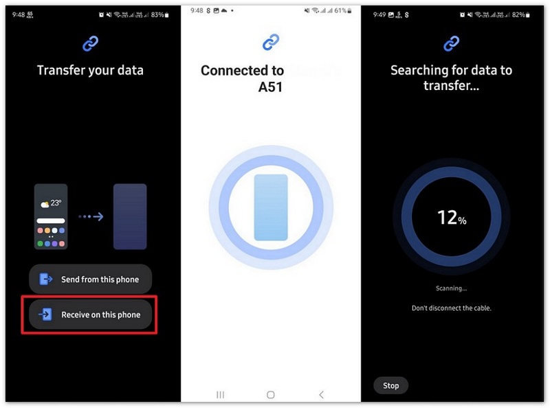 Envie dados de um dispositivo Android para outro com o Samsung Smart Switch.