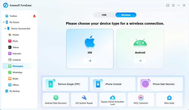 Nova interface Fonease