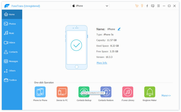 Conecte o iPhone com o FoneTrans