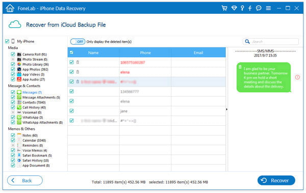 Verifique e restaure os arquivos de backup do iCloud