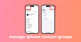 Gerenciar grupos de contatos do iPhone
