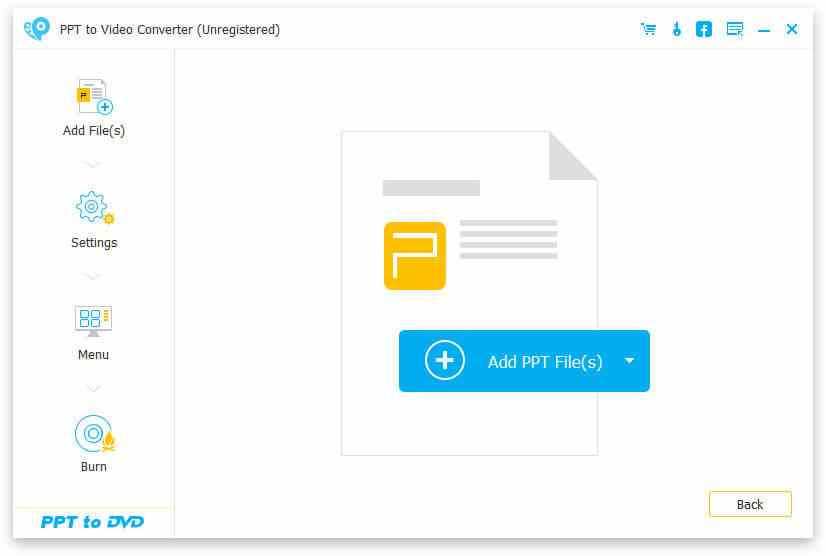 Interface do Conversor de PPT para DVD