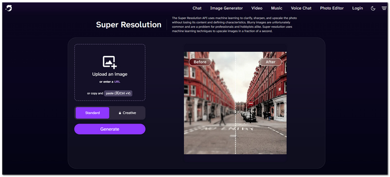 Deep Ai Super Resolution Interface