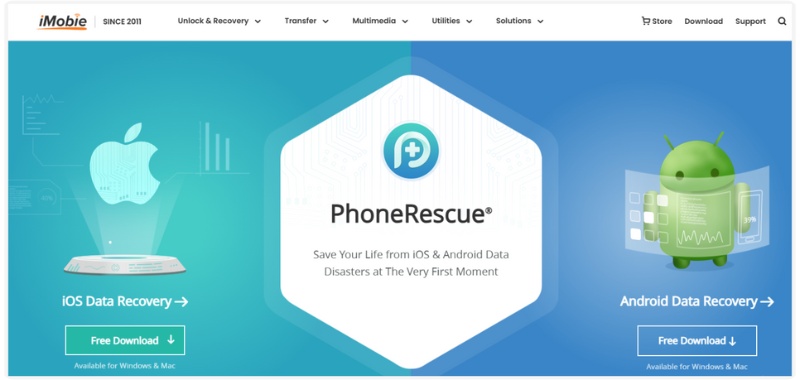 Software de restauração PhoneRescue