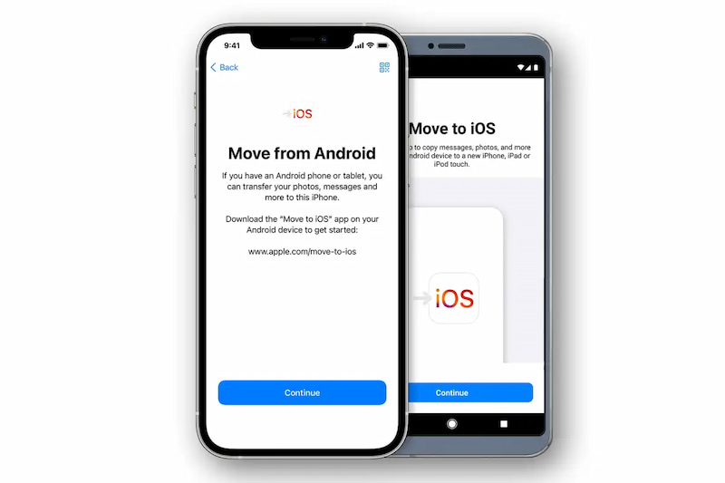 Migre do Android para o iPhone através do programa "Migrar para o iOS".