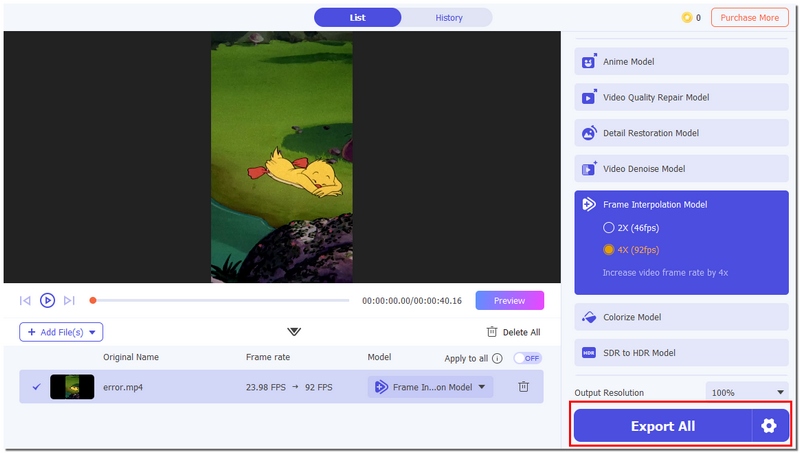 Export Fix Video