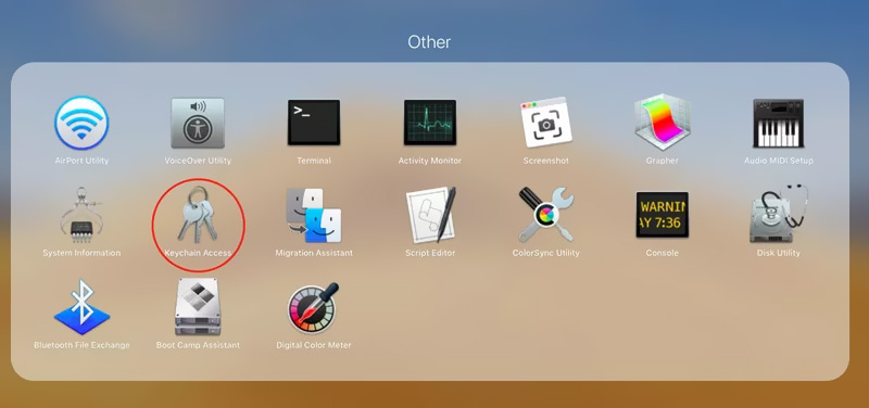 Open Keychain Access On Mac