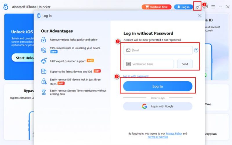 Acesso de login